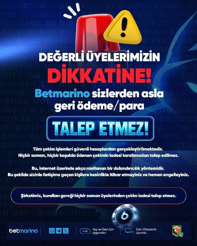 🖤🖤🖤🖤 🚨 Değerli üyelerimizin dikkatine! Güvenliğiniz bizim için her şeyden önemli 💙…